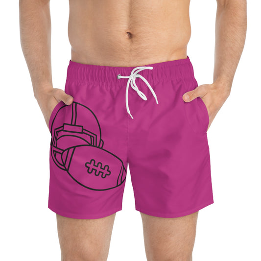 Swim Trunks: Football Pink