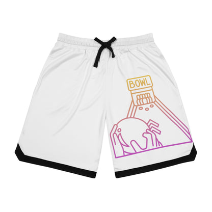 Basketball Rib Shorts: Bowling White