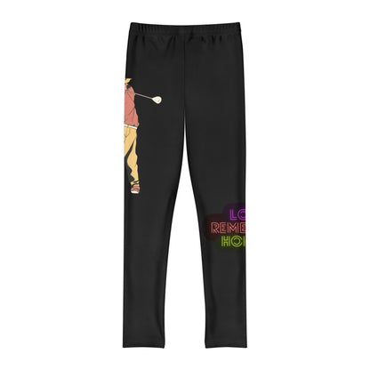 Youth Full-Length Leggings: Golf Black