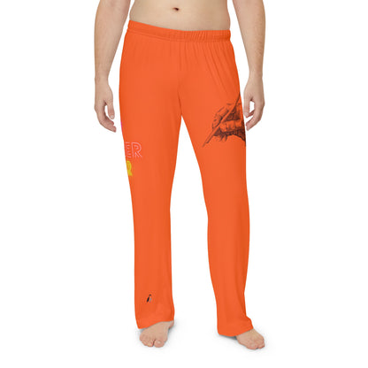 Men's Pajama Pants: Writing Orange