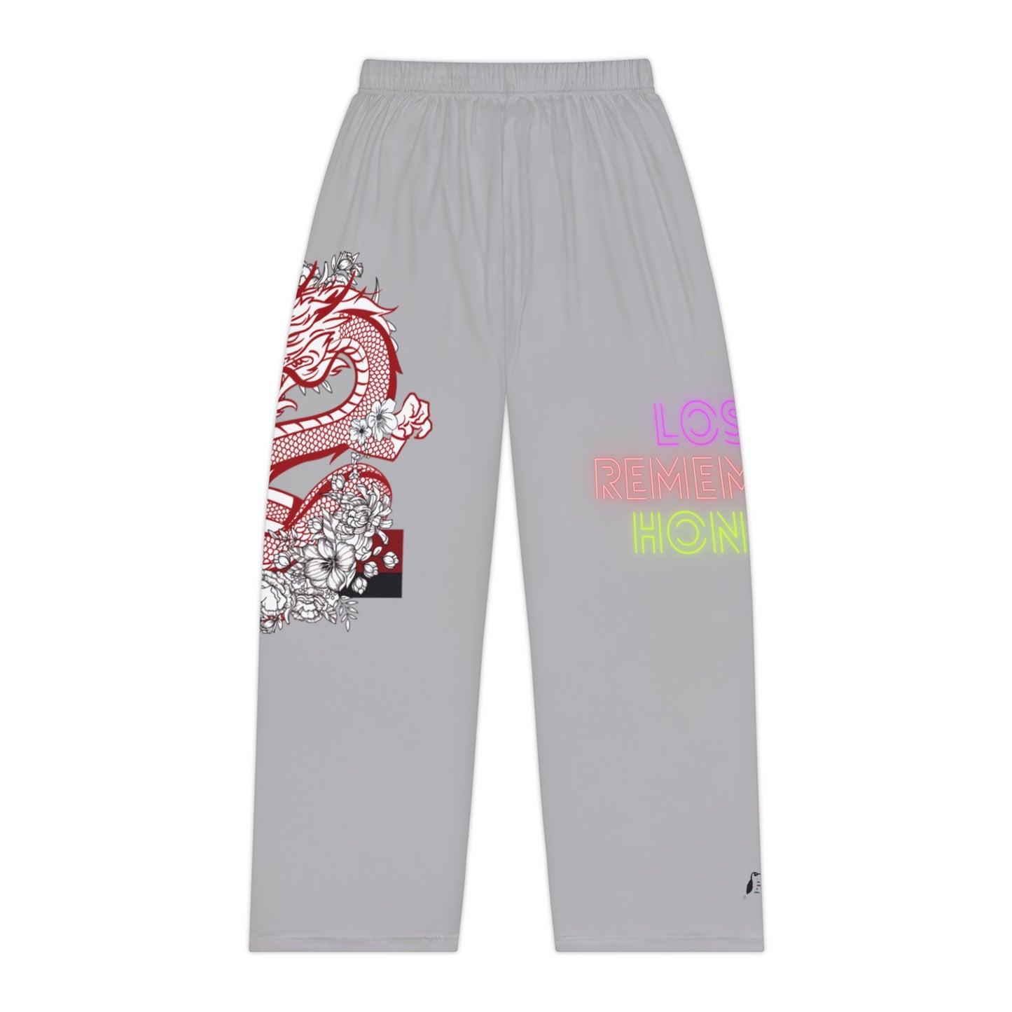 Women's Pajama Pants: Dragons Lite Grey