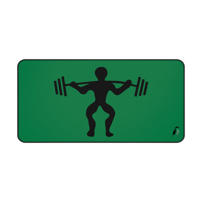 Desk Mat: Weightlifting Dark Green