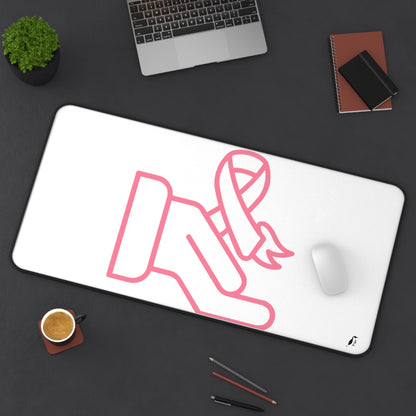 Desk Mat: Fight Cancer White