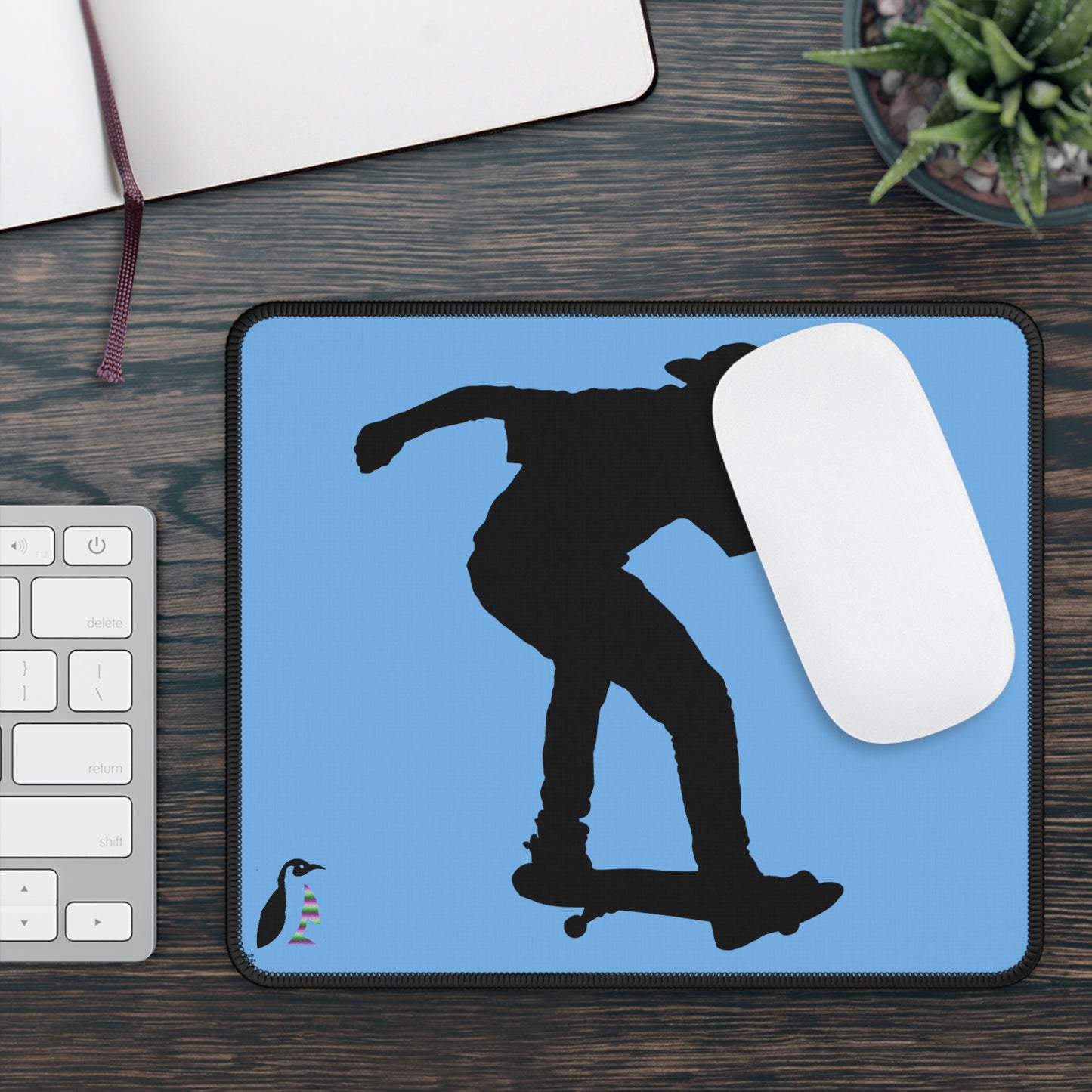 Gaming Mouse Pad: Skateboarding Lite Blue