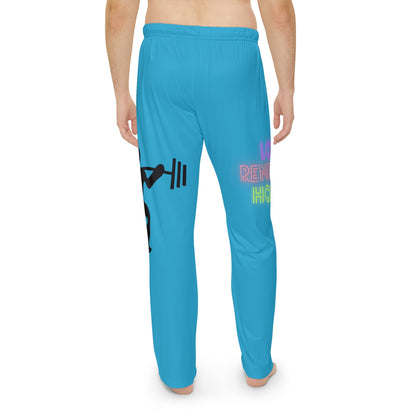 Men's Pajama Pants: Weightlifting Turquoise