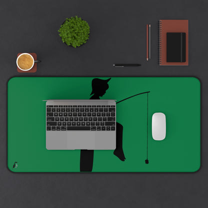 Desk Mat: Fishing Dark Green