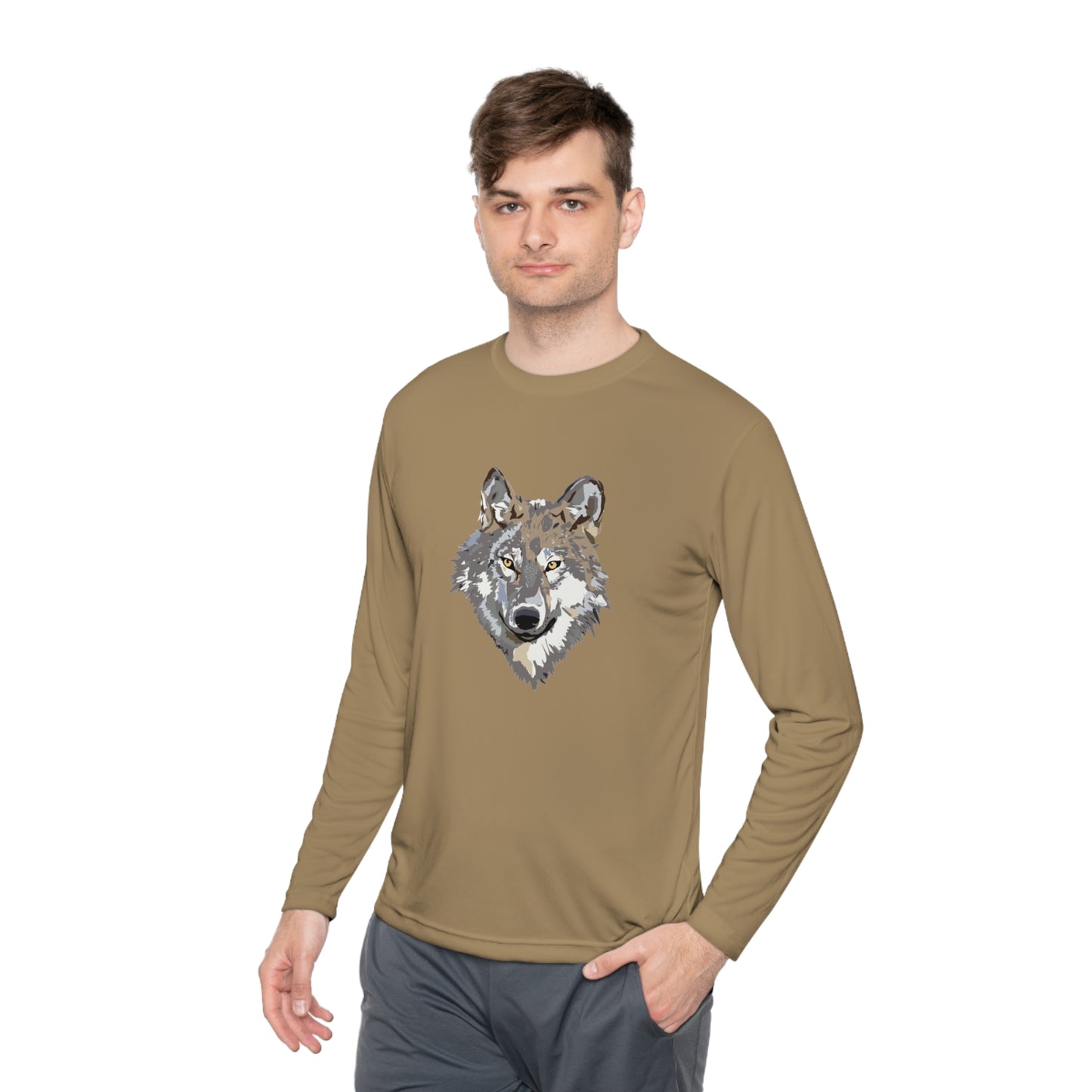 Lightweight Long Sleeve Tee: Wolves #1