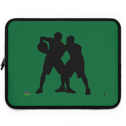 Laptop Sleeve: Basketball Dark Green