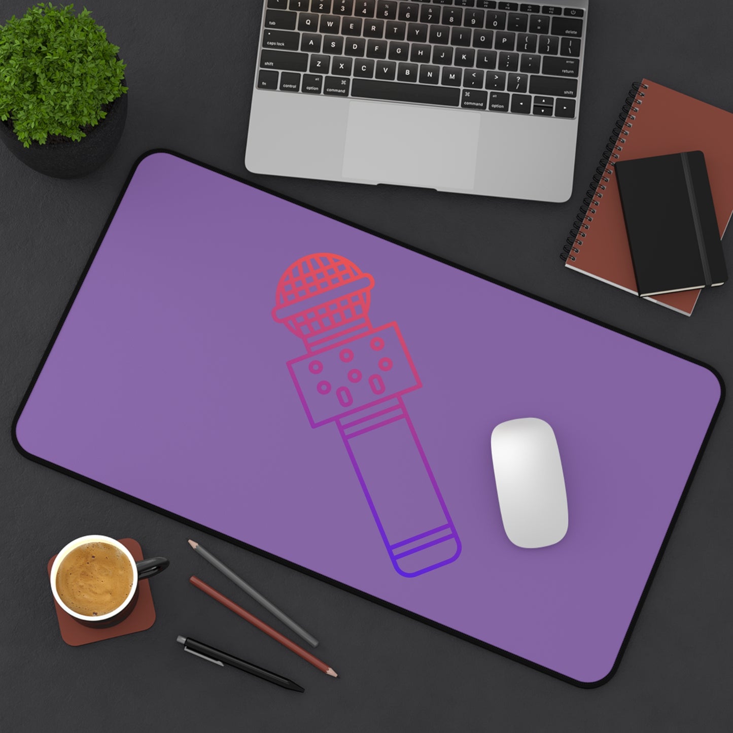 Desk Mat: Music Lite Purple