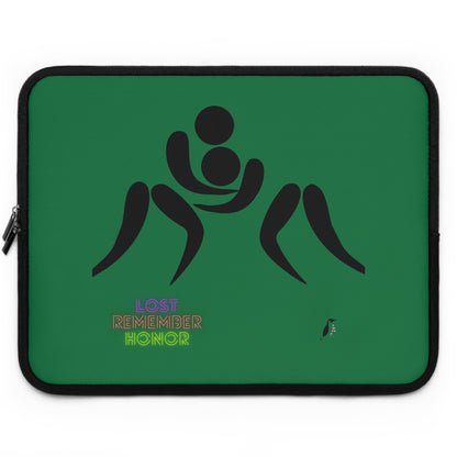 Laptop Sleeve: Wrestling Dark Green