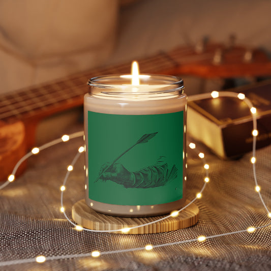 Scented Candle, 9oz: Writing Dark Green