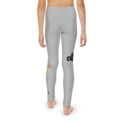 Youth Full-Length Leggings: Racing Lite Grey