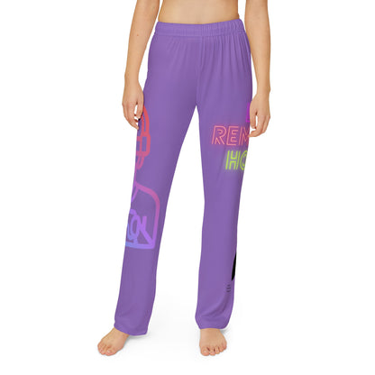 Kids Pajama Pants: Gaming Lite Purple