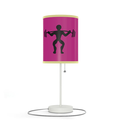 Lamp on a Stand, US|CA plug: Weightlifting Pink