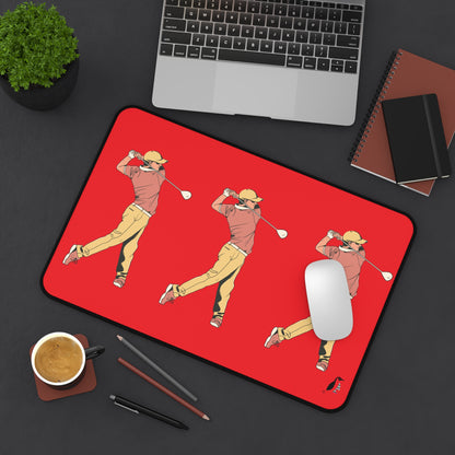 Desk Mat: Golf Red