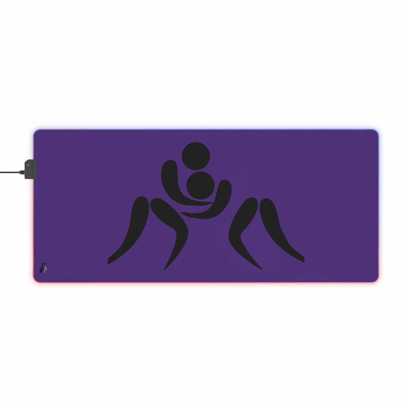 LED Gaming Mouse Pad: Wrestling Purple