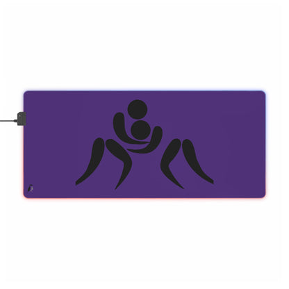 LED Gaming Mouse Pad: Wrestling Purple