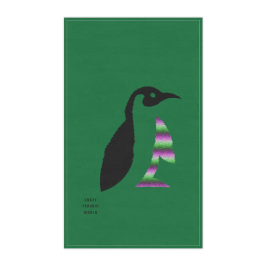 Kitchen Towel: Crazy Penguin World Logo Dark Green