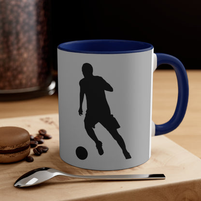 Accent Coffee Mug, 11oz: Soccer Lite Grey