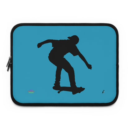 Laptop Sleeve: Skateboarding Turquoise