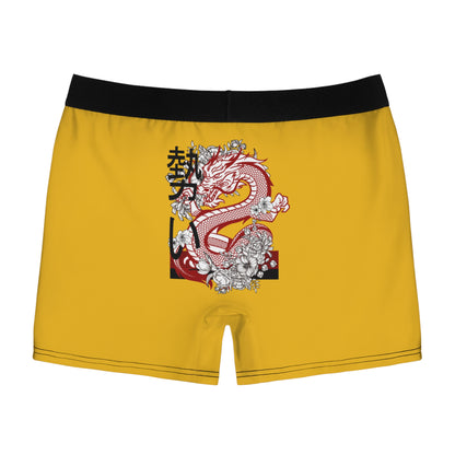 Men's Boxer Briefs: Dragons Yellow