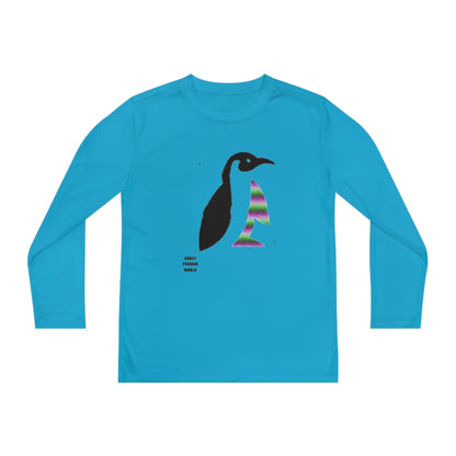 Youth Long Sleeve Competitor Tee: Logo ng Crazy Penguin World 