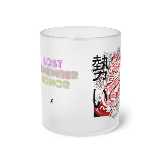 Frosted Glass Mug Dragons