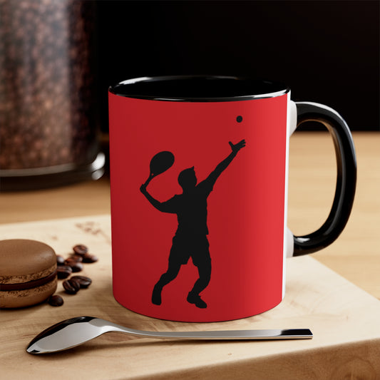 Accent Coffee Mug, 11oz: Tennis Red