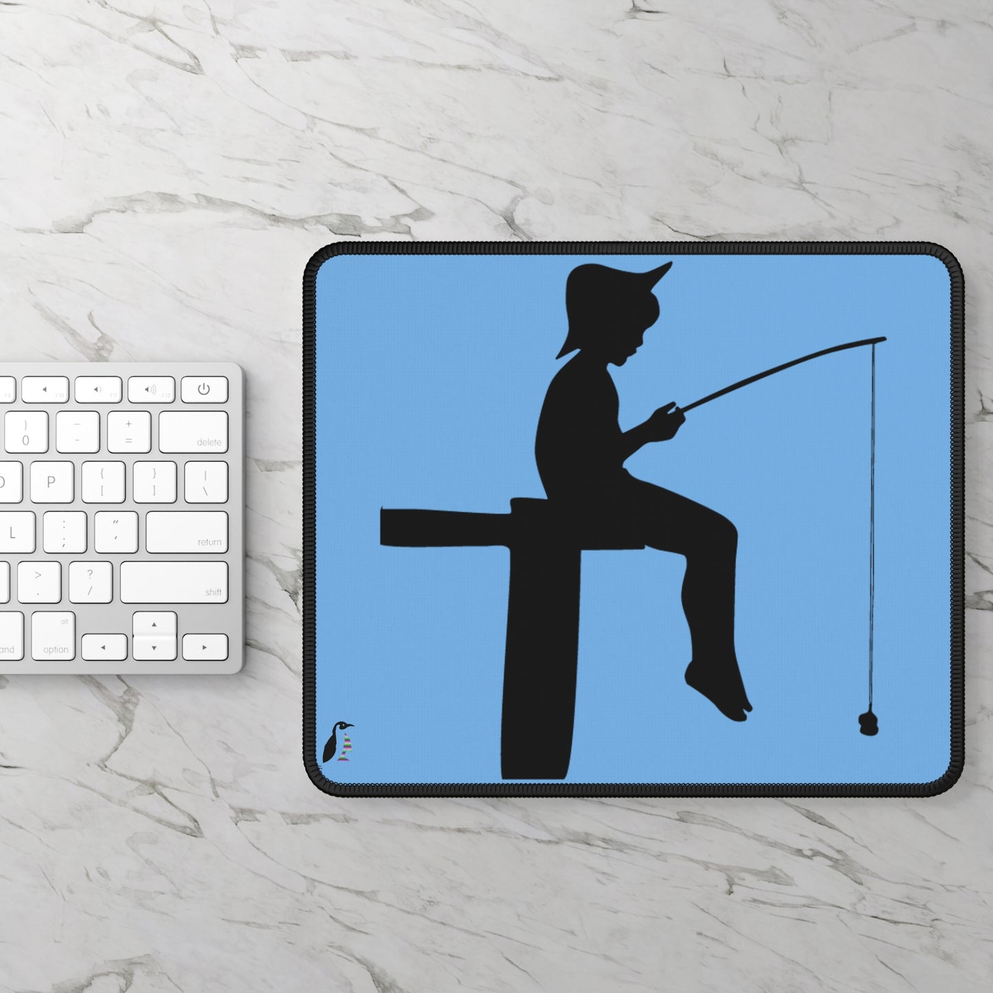 Gaming Mouse Pad: Fishing Lite Blue