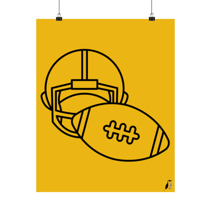 Premium Matte Vertical Posters: Football Yellow