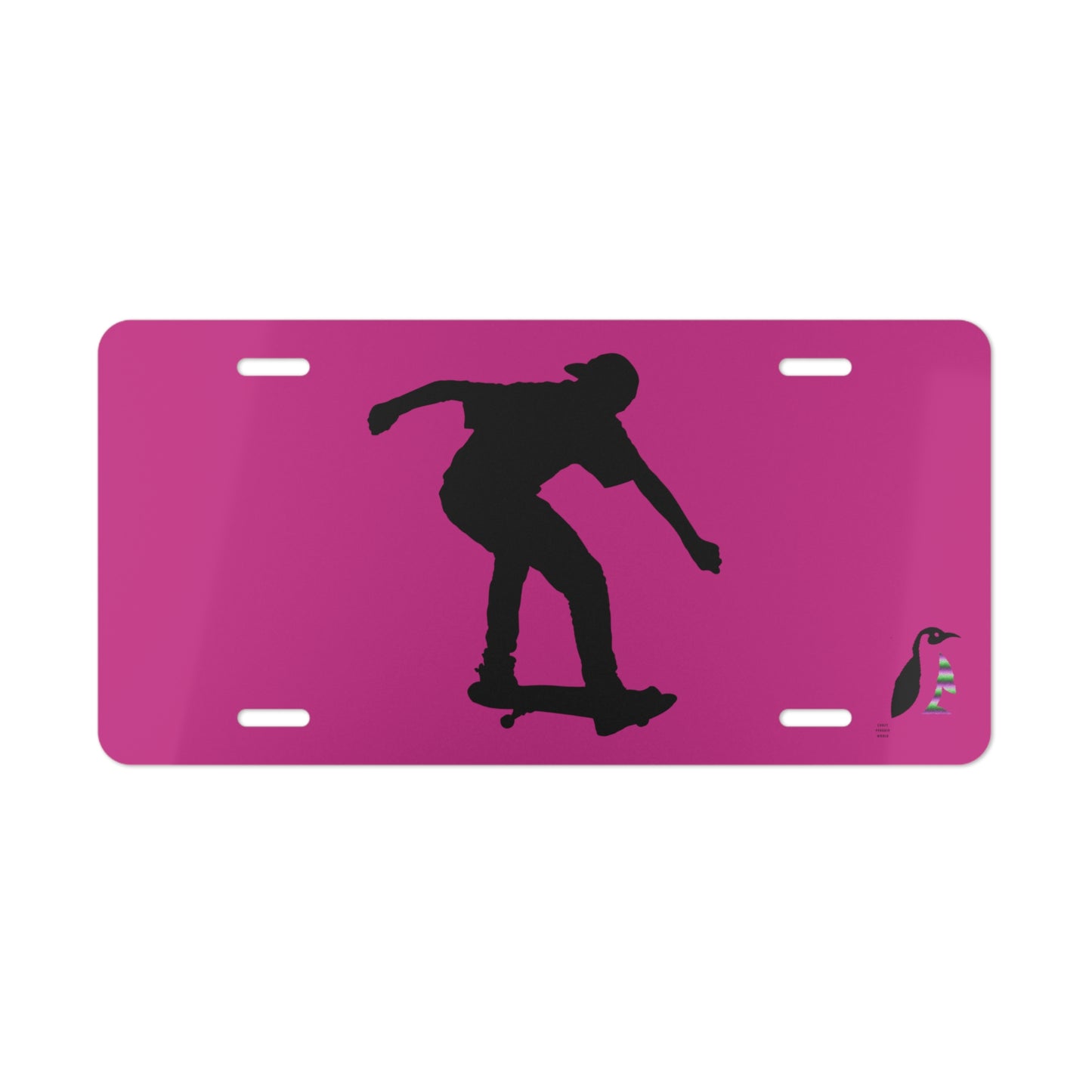 License Plate: Skateboarding Pink