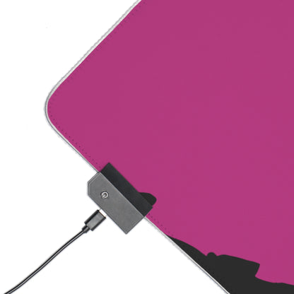 LED Gaming Mouse Pad: Soccer Pink