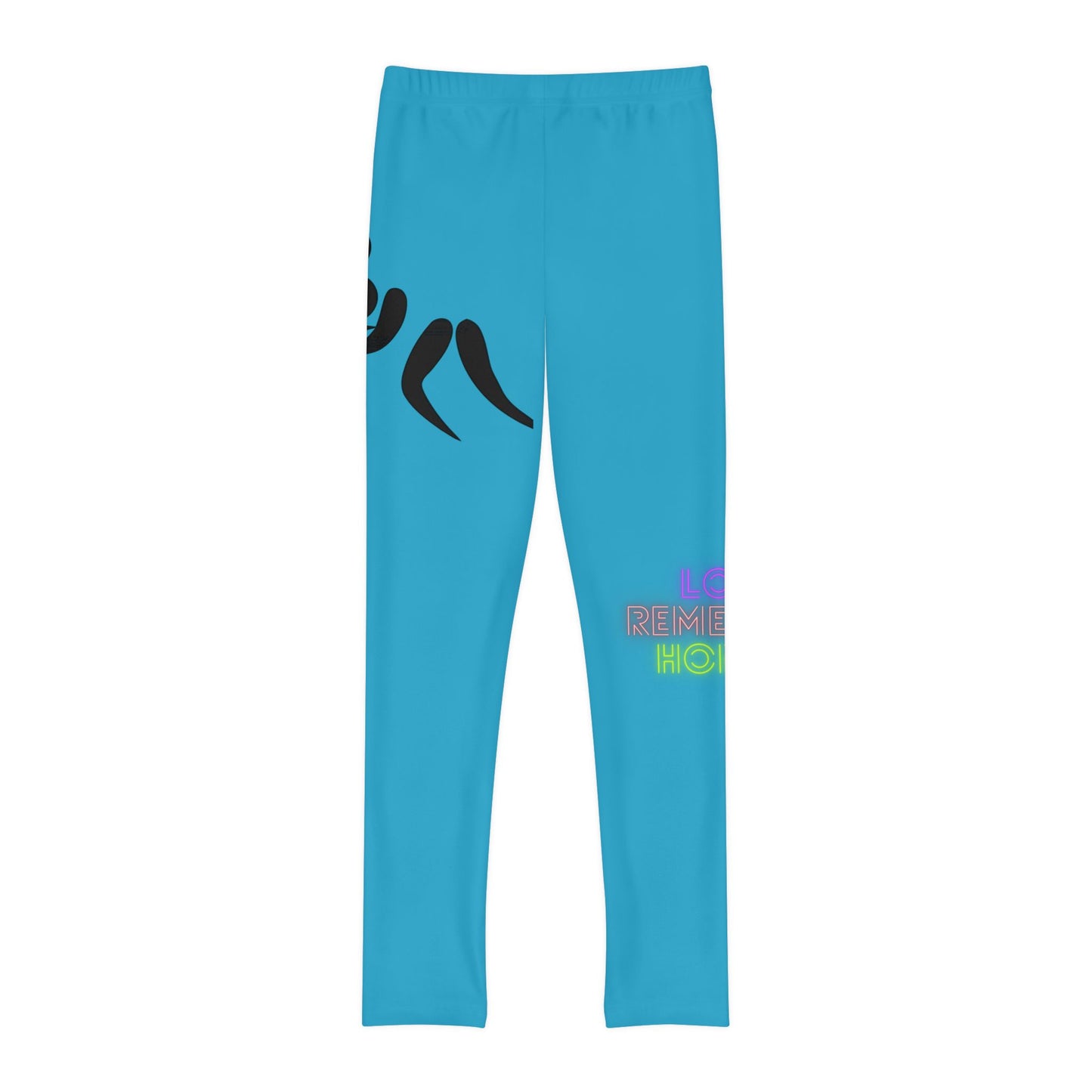 Youth Full-Length Leggings: Wrestling Turquoise