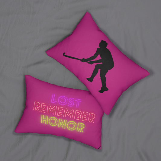 Spun Polyester Lumbar Pillow: Hockey Pink