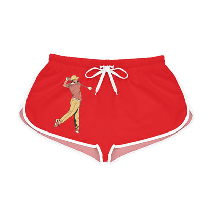 Women's Relaxed Shorts: Golf Red