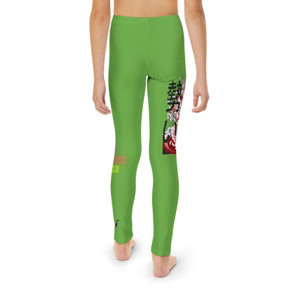 Youth Full-Length Leggings: Dragons Green