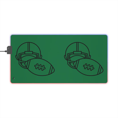 LED Gaming Mouse Pad: Football Dark Green