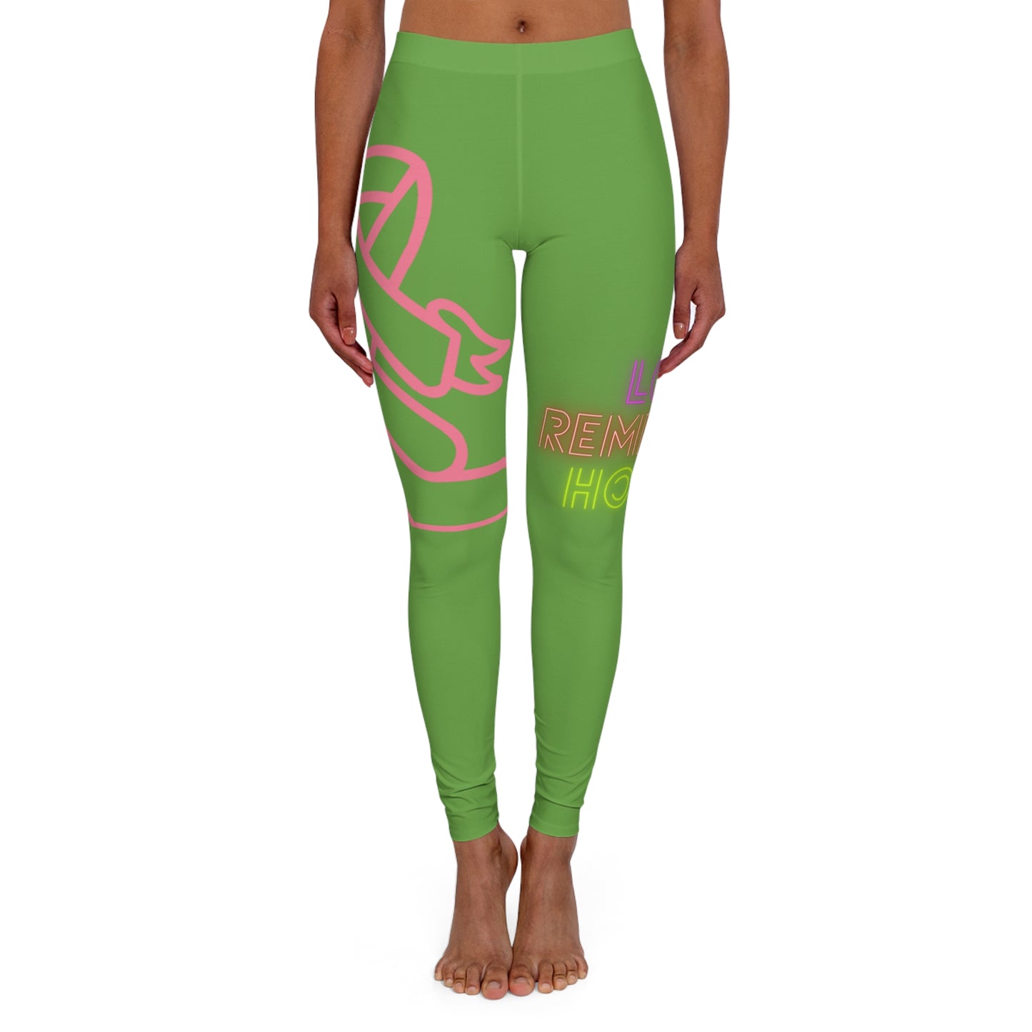 Women's Spandex Leggings: Fight Cancer Green