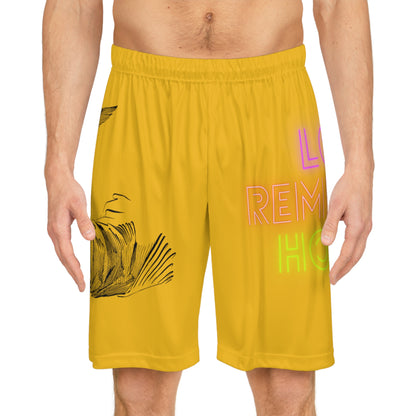 Basketball Shorts: Writing Yellow