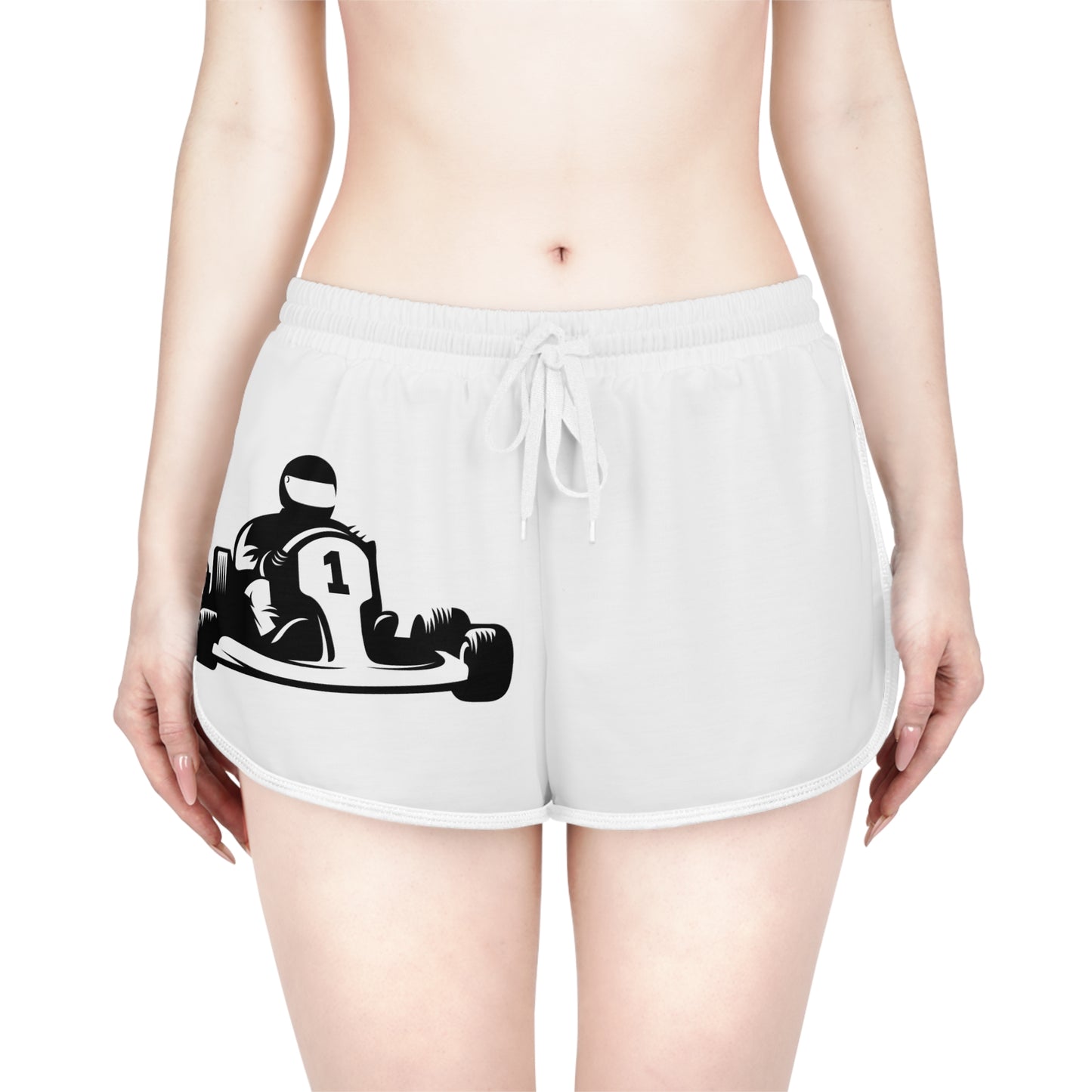 Women's Relaxed Shorts: Racing White