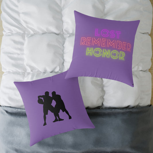 Spun Polyester Pillow: Basketball Lite Purple