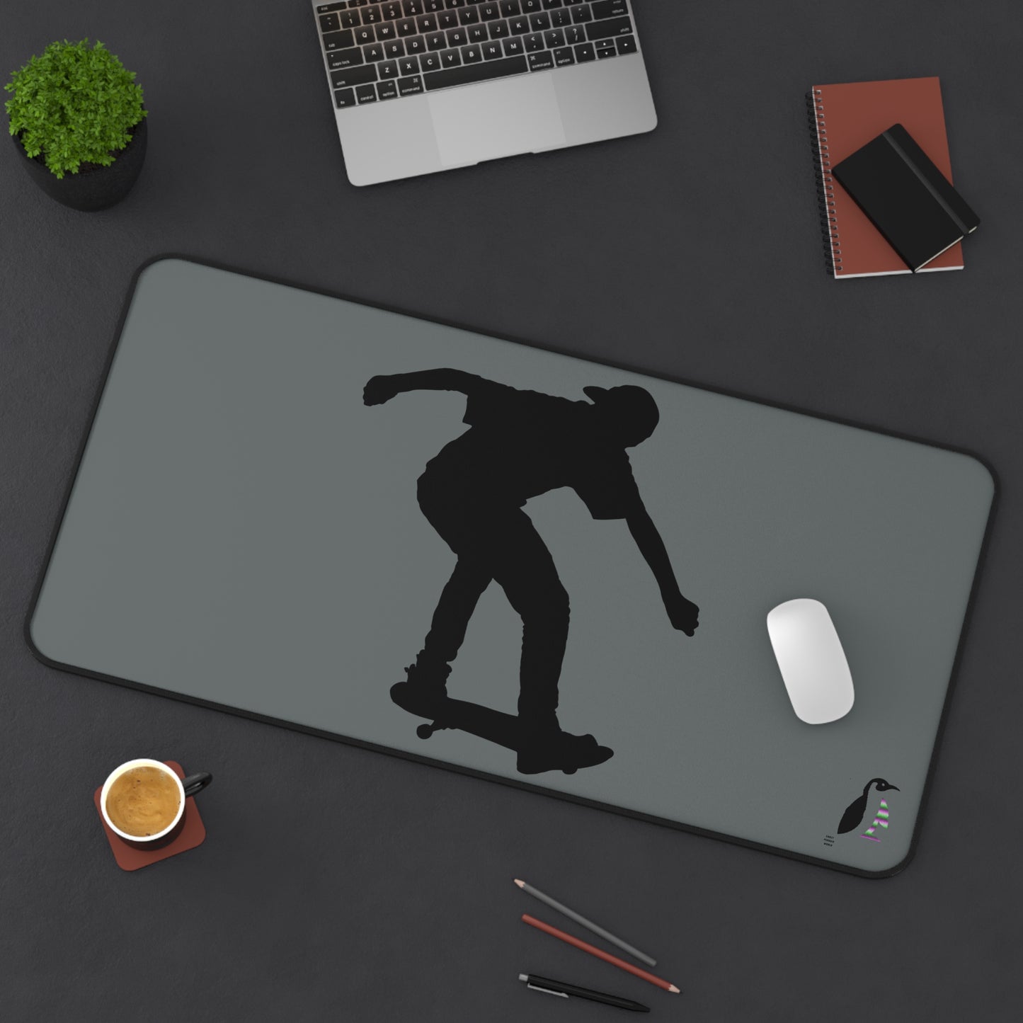 Desk Mat: Skateboarding Dark Grey