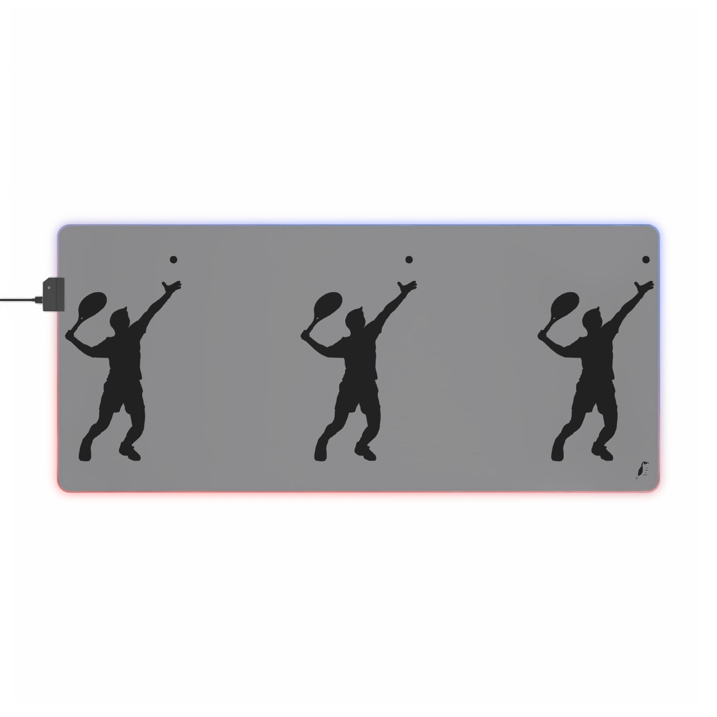 LED Gaming Mouse Pad: Tennis Grey