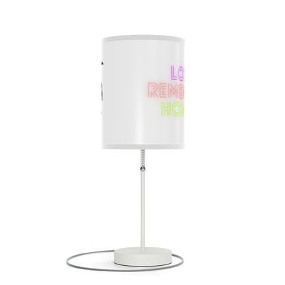 Lamp on a Stand, US|CA plug: Crazy Penguin World Logo White