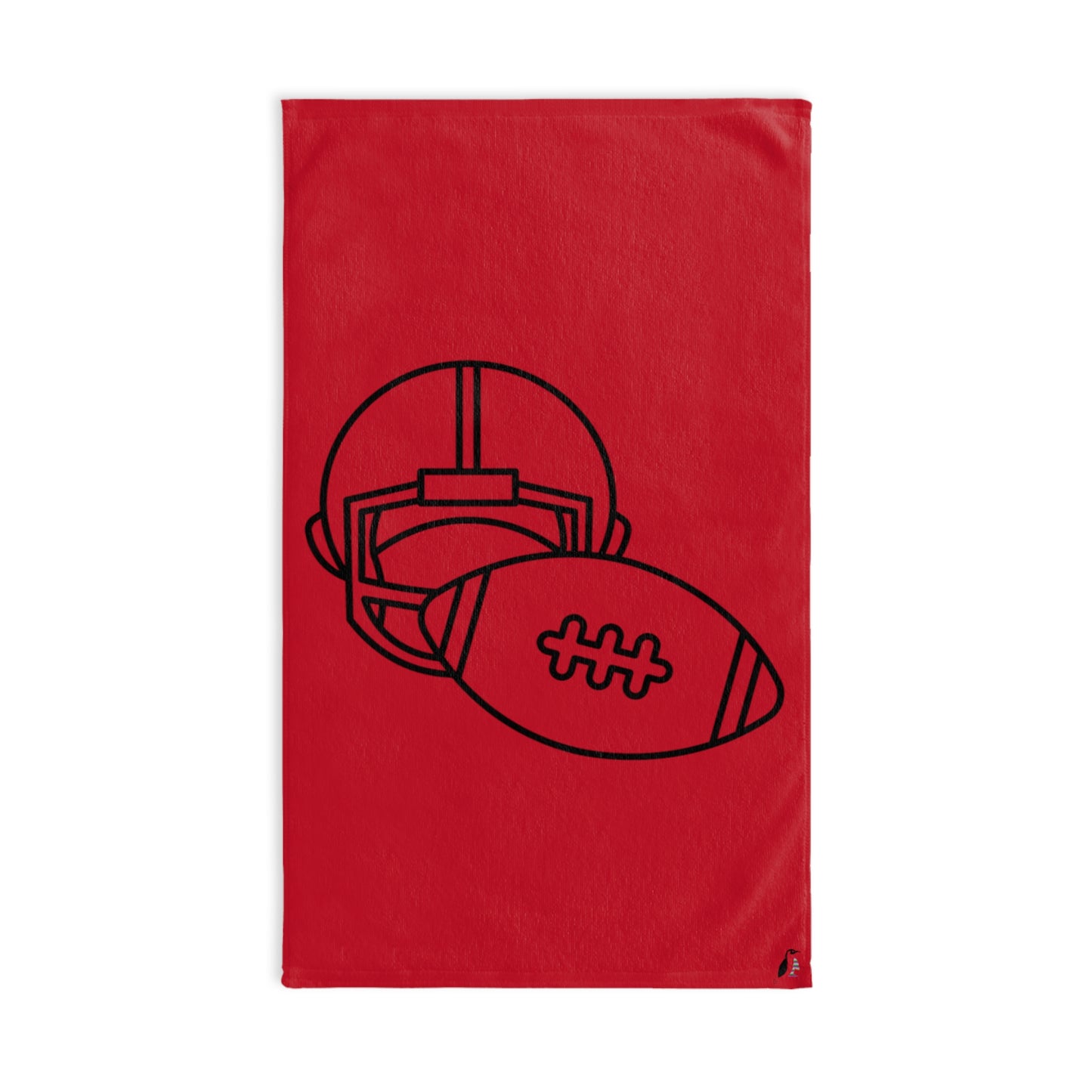 Hand Towel: Football Dark Red