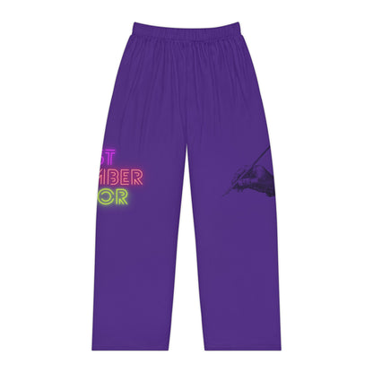 Women's Pajama Pants: Writing Purple