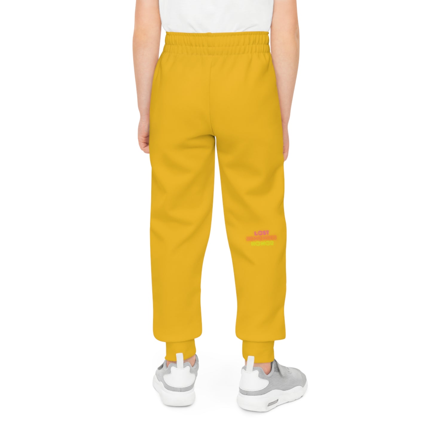 Youth Joggers: Crazy Penguin World Logo Yellow