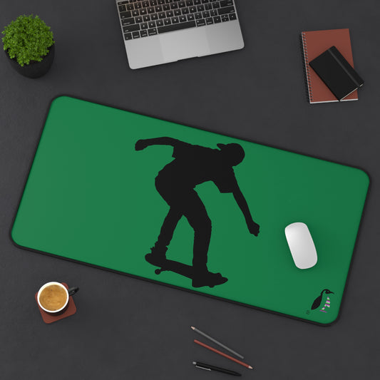 Desk Mat: Skateboarding Dark Green