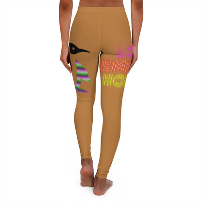 Women's Spandex Leggings: Lost Remember Honor Lite Brown