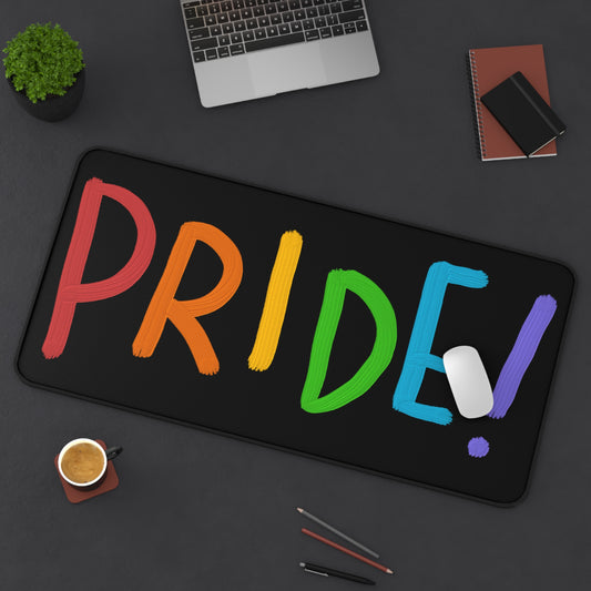 Desk Mat: LGBTQ Pride Black